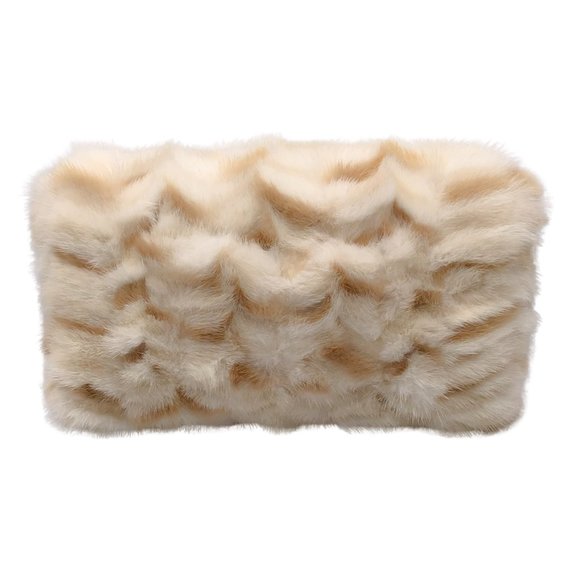 Marc Jacobs Cream Rabbit Fur Clutch - Picture 3 of 10